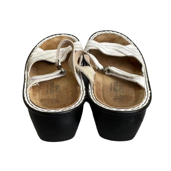 NAOT Leather Velcro Strap Sandals White 40 - Picture 6 of 12